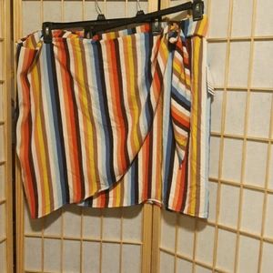 Ophelia Roe NWT Multi Stripe Mini Skirt